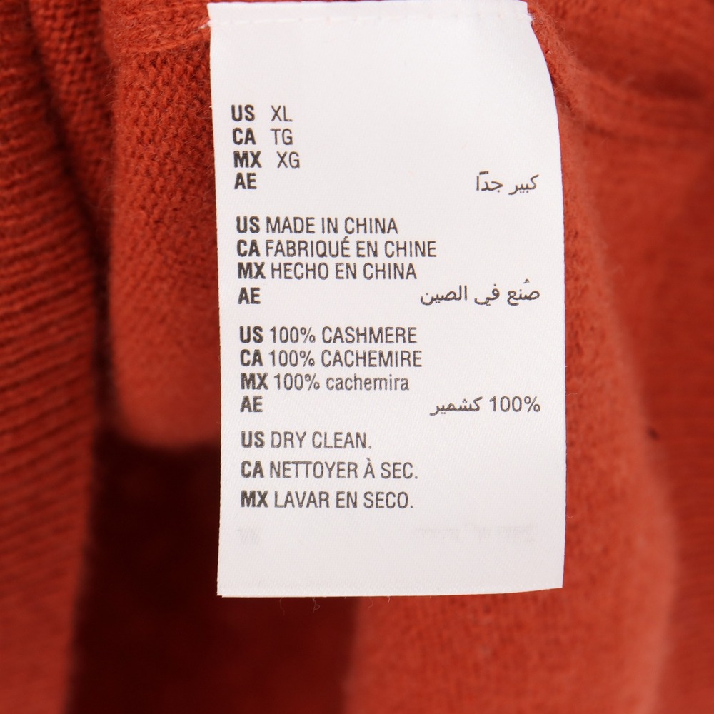 Charter Club Luxury 100% Cashmere Crew Neck Sweater Rust Orange Womens Size XL - Picture 3 of 4